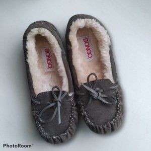 Bongo Slippers Moccasins Gray